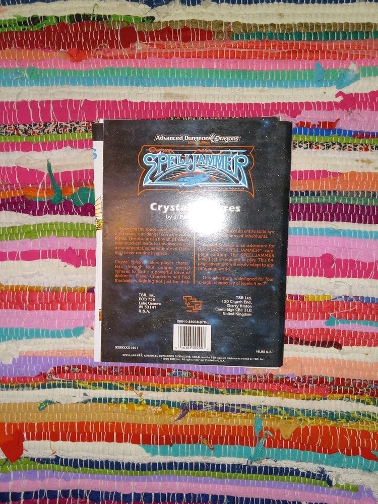 Spelljammer Crystal Spheres 9299 AD&D 2nd Ed • 1990 • Paperback COMPLETE