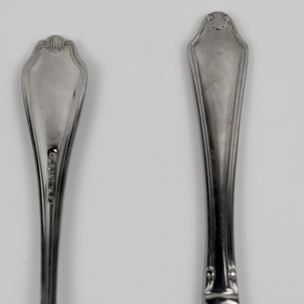 2 Serving Pieces SS Wallace Silver Shellbrook Pattern Fork & Carving Knife Good