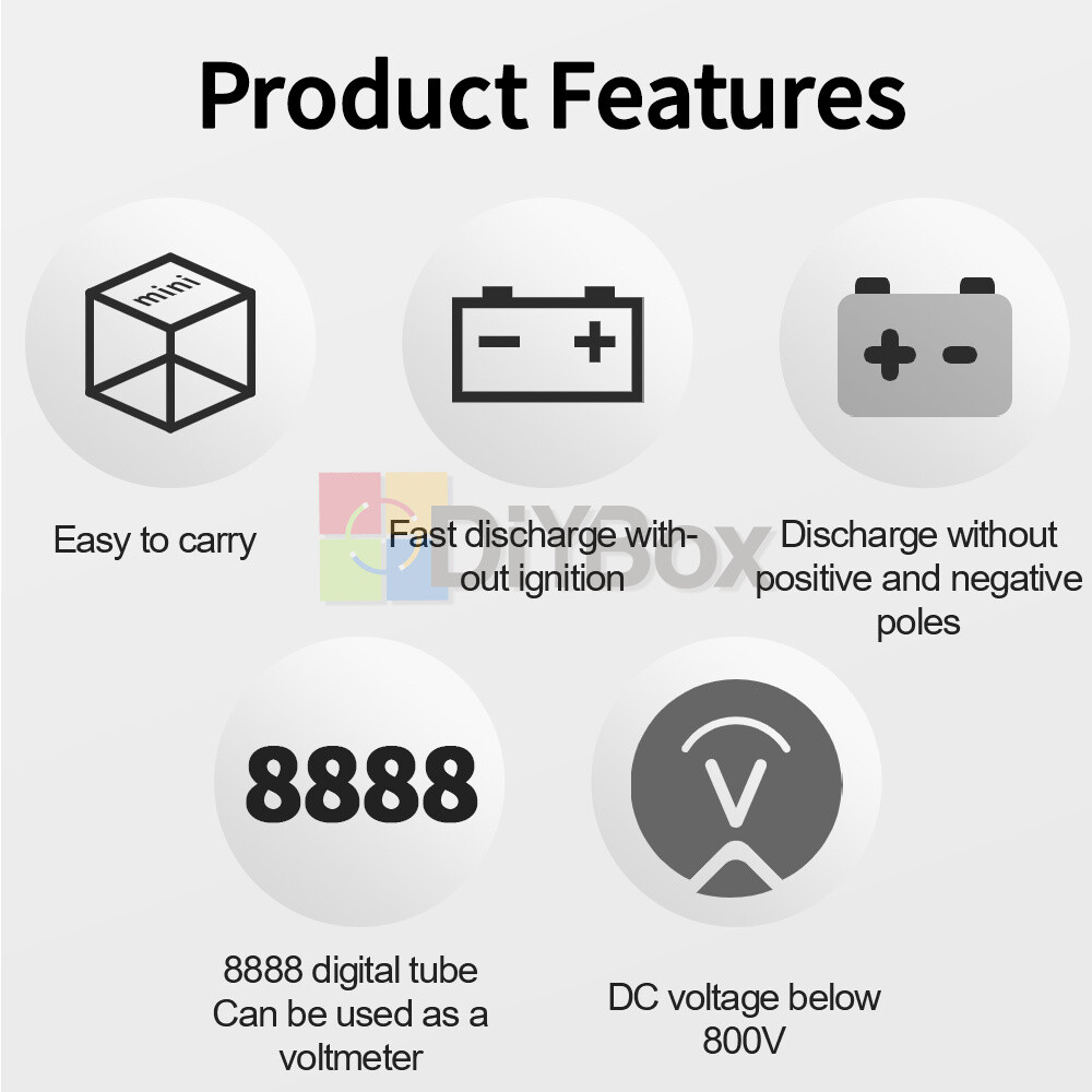 Digital Capacitor Discharge Pen Discharging Tool with Voltmeter without Sparking