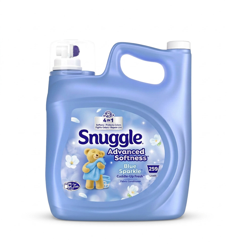 Snuggle Advanced Softness Liquid Fabric Softener, Blue Sparkle 259 loads, 176 oz