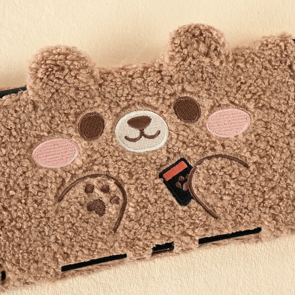 GeekShare NS2 Protective Case for Nintendo Switch 2025 Hard Shell Plush Bear