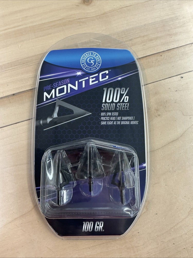 G5 Montec Pre-Season Practice Broadheads Not Sharpened 100 Grain