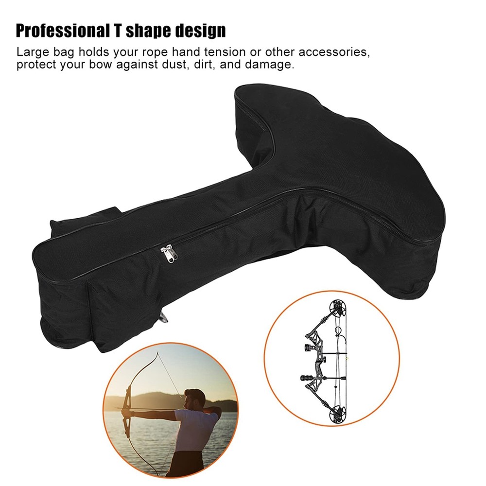 TShaped Bow Case Canvas Compound Bow Case Crossbow Protective Bag Soft Crossb...