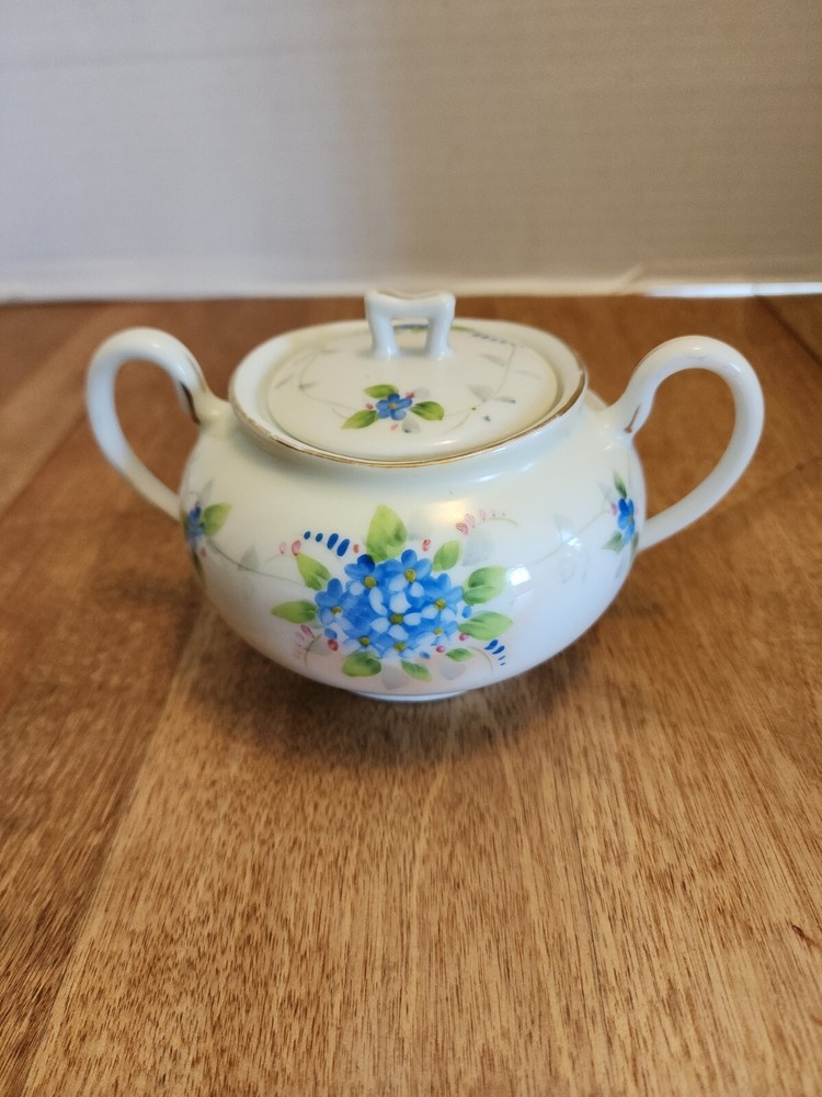 Hand Painted Nippon Covered Sugar Bowl