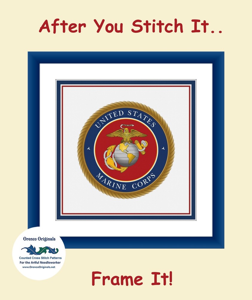 US American Army Crest Insignia Emblem Counted Cross Stitch Chart Pattern
