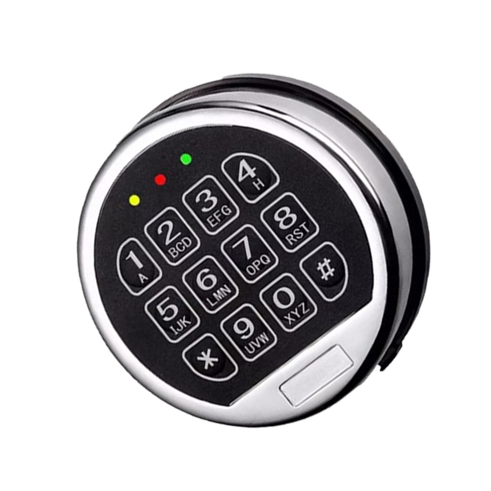 Gun Safe Lock Replacement Solenoid Lock with 2 Master Keys Chrome Digital Keypad