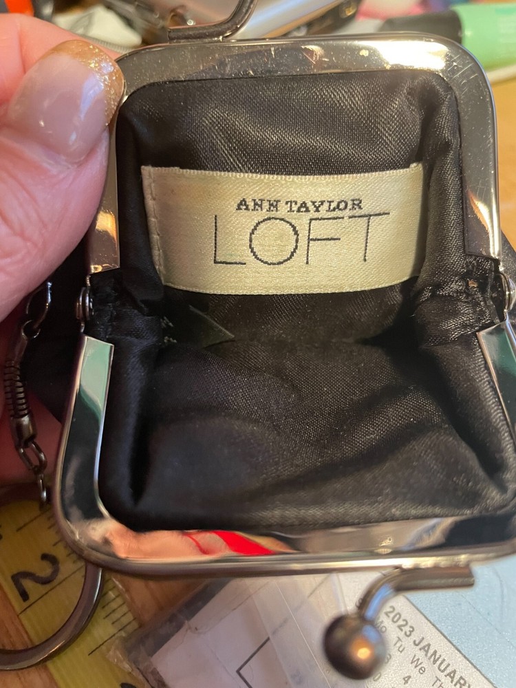 Ann Taylor LOFT Keychain Beaded Change Purse