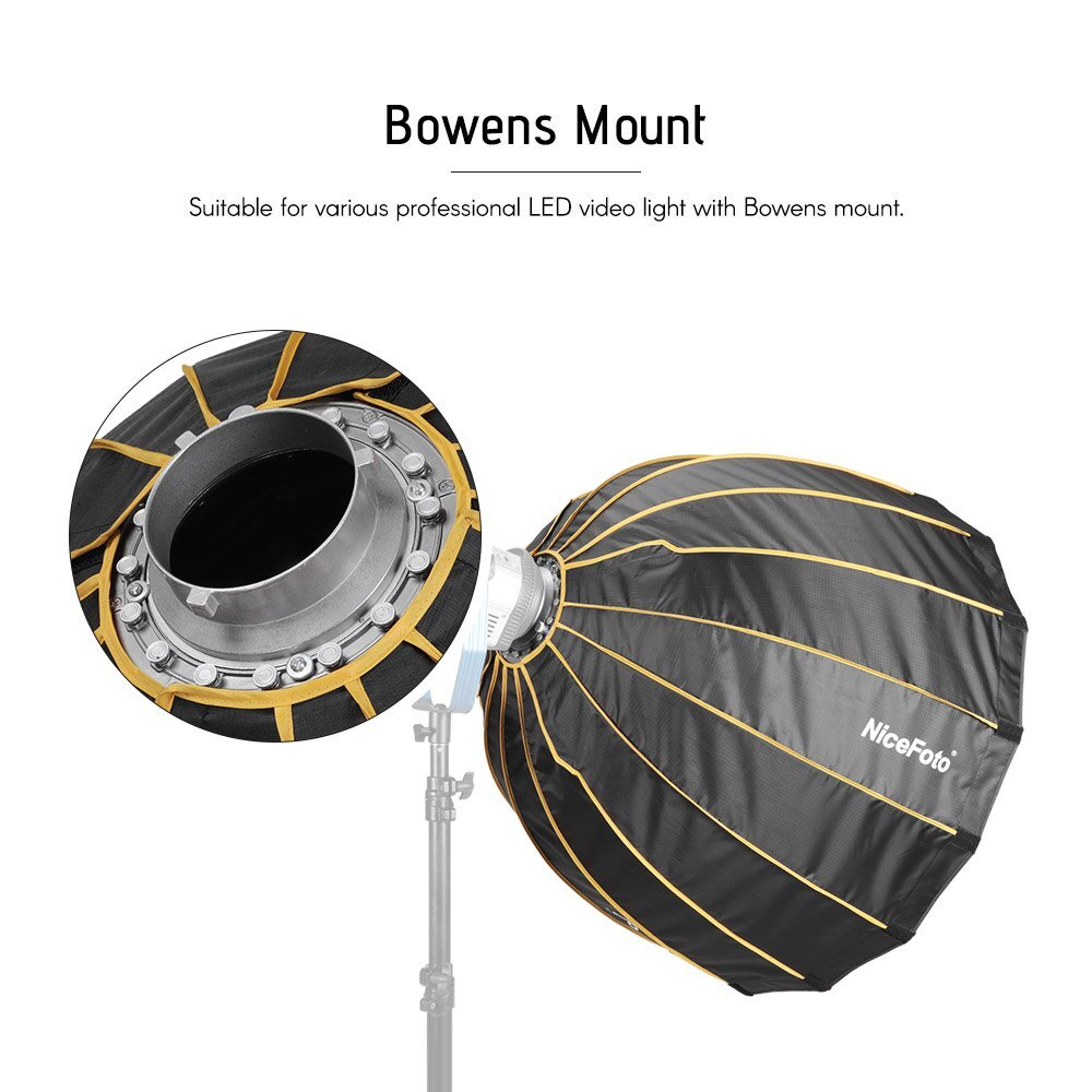US NiceFoto 90cm Quick Set-up Deep Folding Grid Softbox Studio Bowens Flash