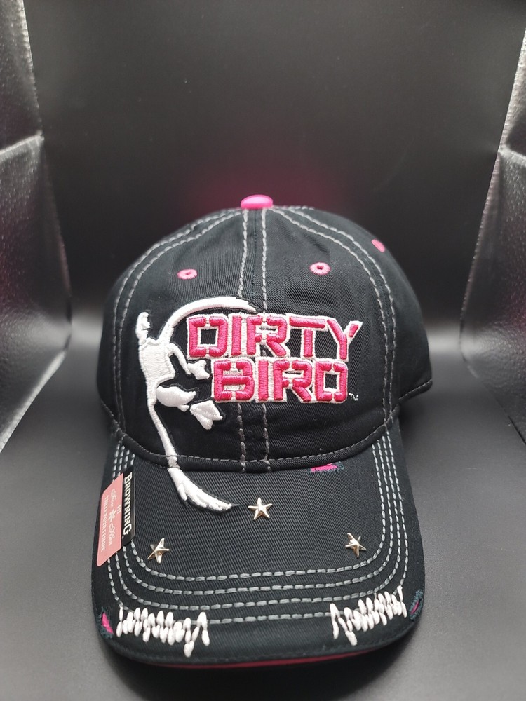 Browning Firearms Co Dirty Bird Hat/Cap Adjustable Back PINK & BLACK DISTRESSED