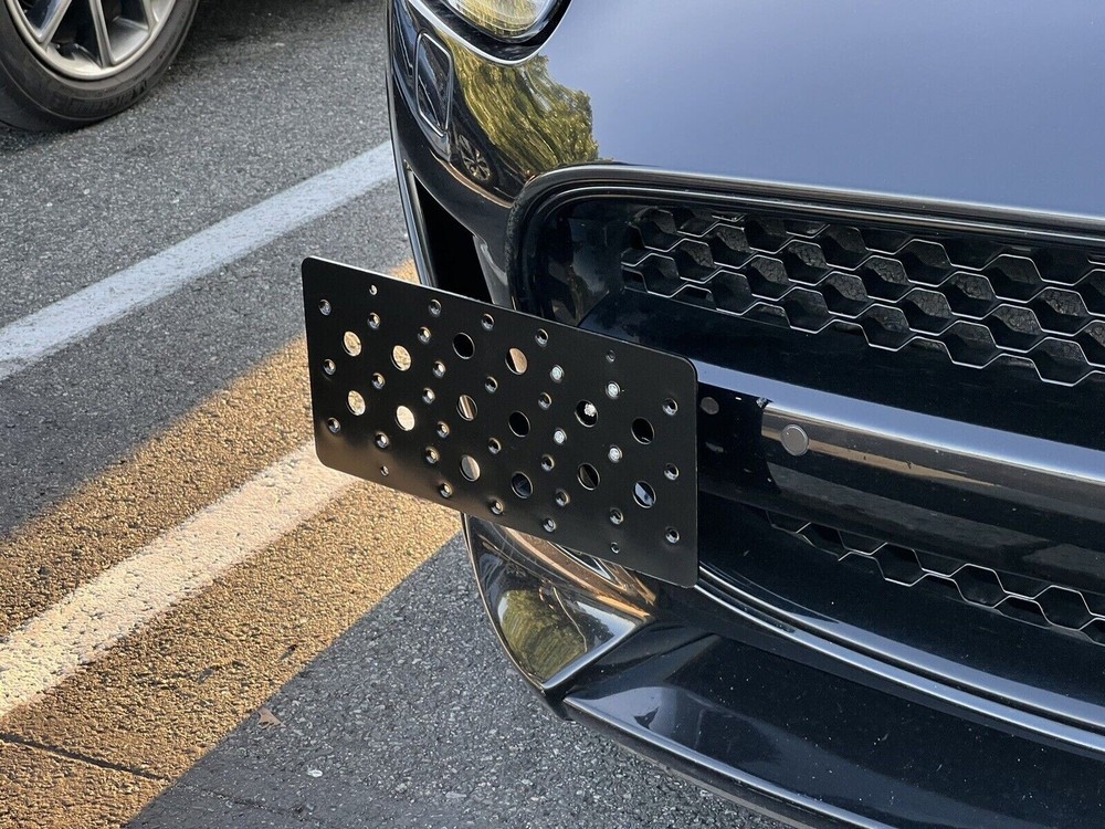 Front Bumper Tow Hook License Plate Mount Bracket For Jaguar F-Type 2014-2017