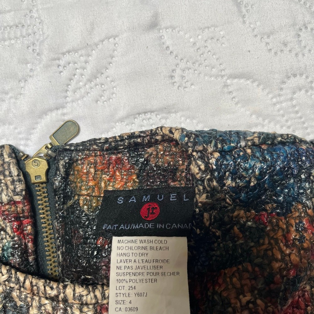 Samuel Jr. Textured Floral Shift Dress Size 4
