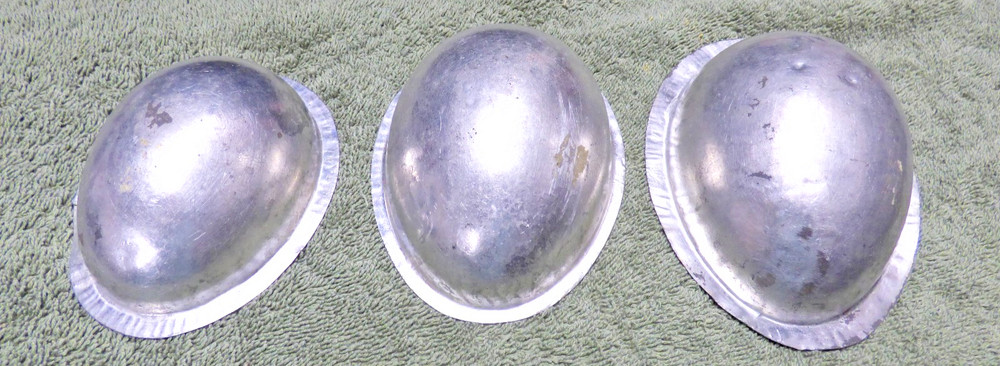 3 Easter Egg Tin Aluminum Candy Cake Molds  5" & 4"