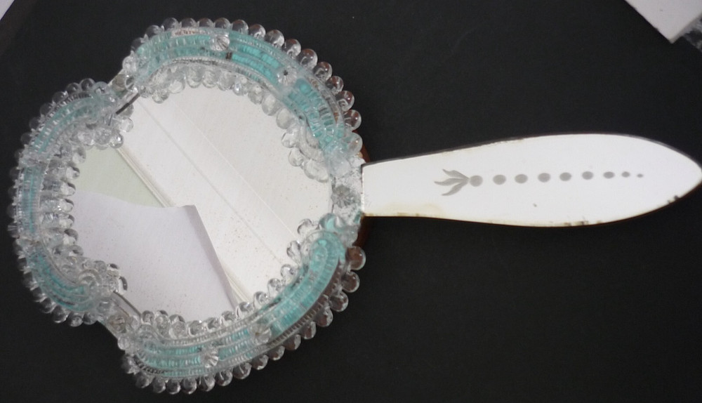 Vintage Murano Glass Wall Mounted Vanity Mirror