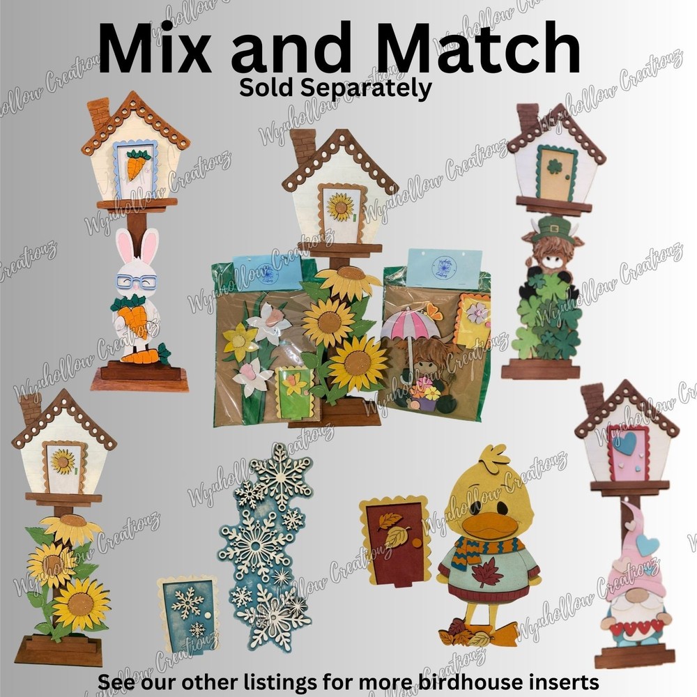 Sunflowers Interchangeable Birdhouse Insert