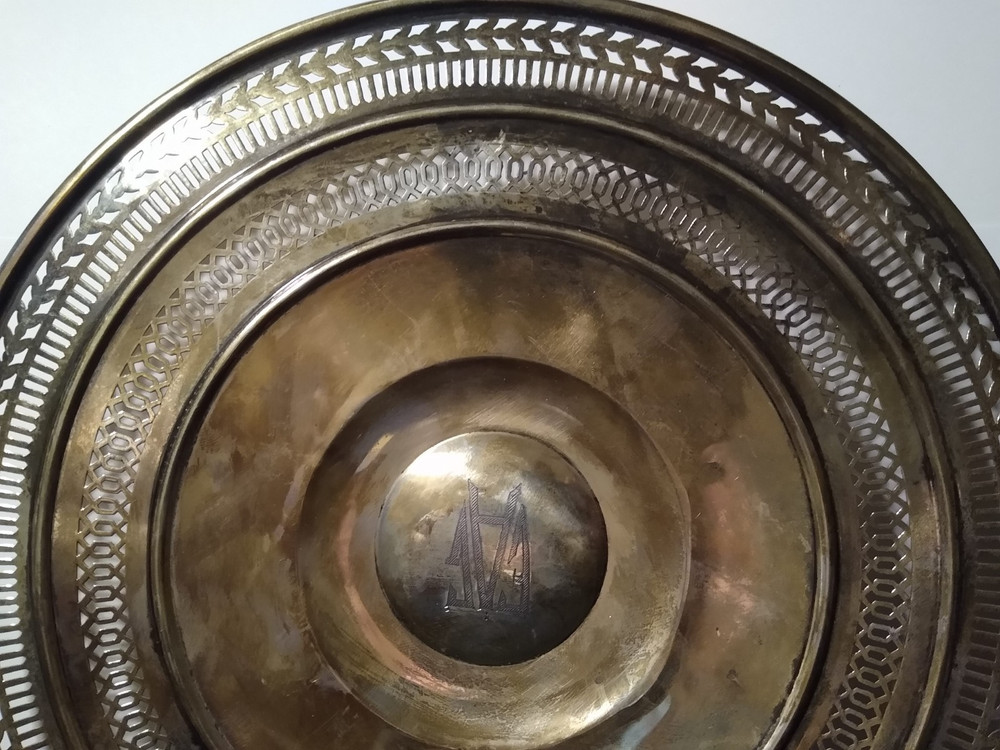 Vintage SSMC Sterling Silver 9" dia. Tray, #0533.