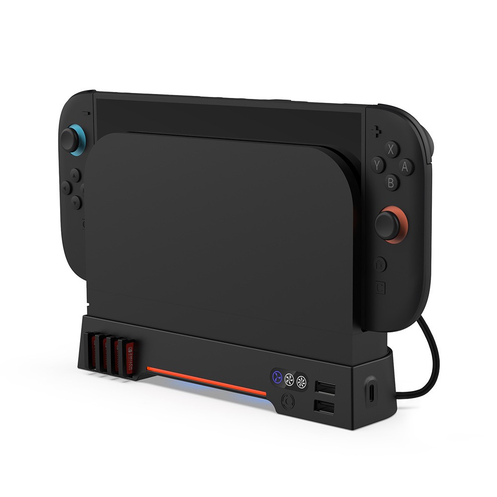 Host Base Cooling Fan w/ RGB For Switch 2 Game Console Accessories USB Charging