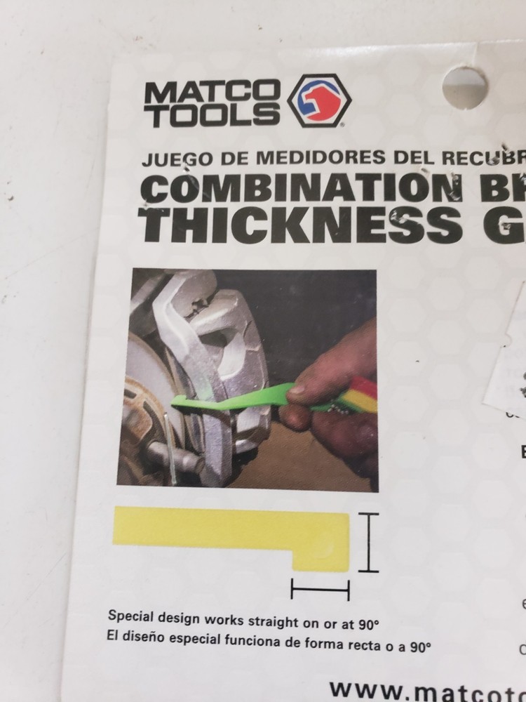 Matco Tools BPG9 Combination Brake Lining Thickness Guage set