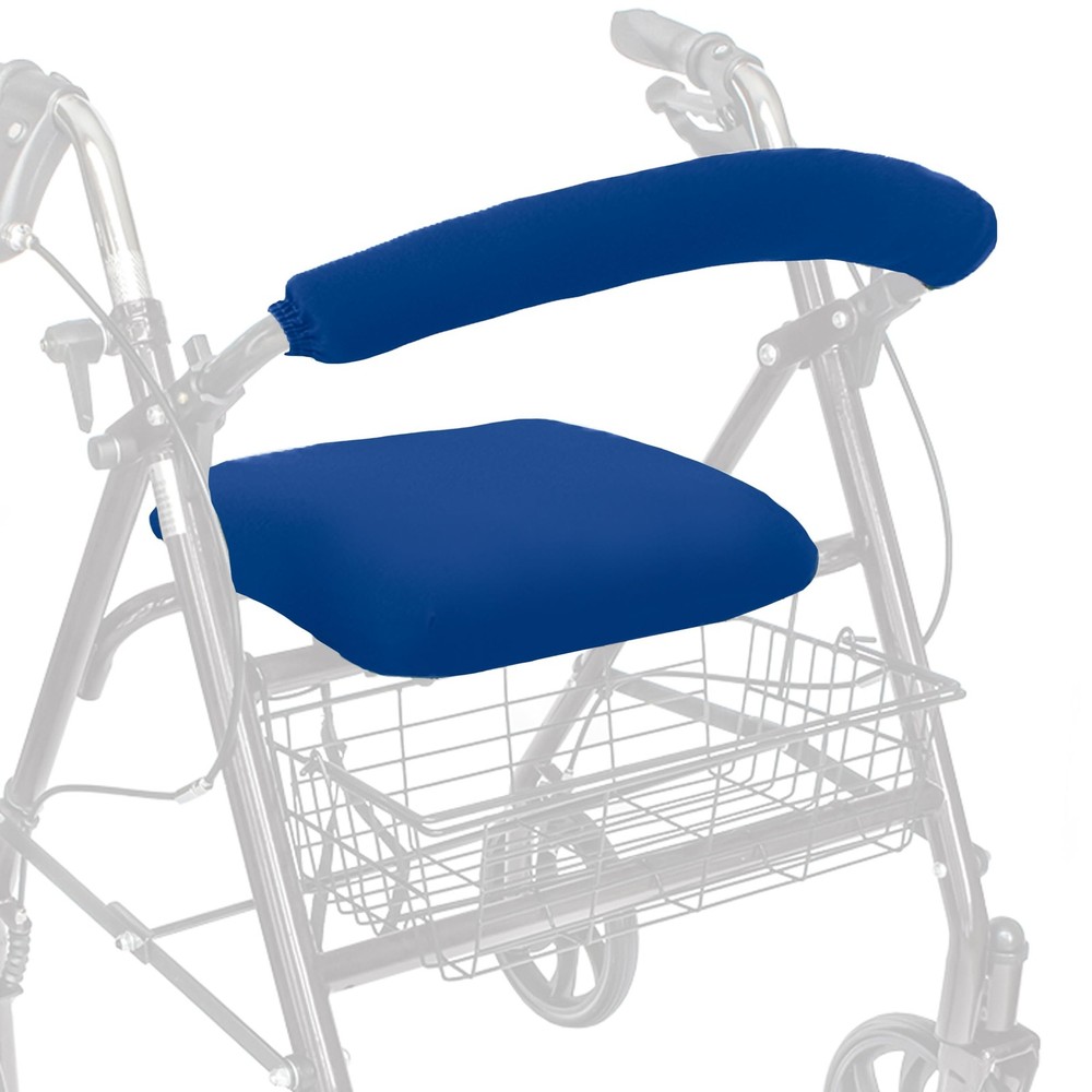 Top Glides Universal Rollator Walker Seat and Backrest Covers (Blue) Blue