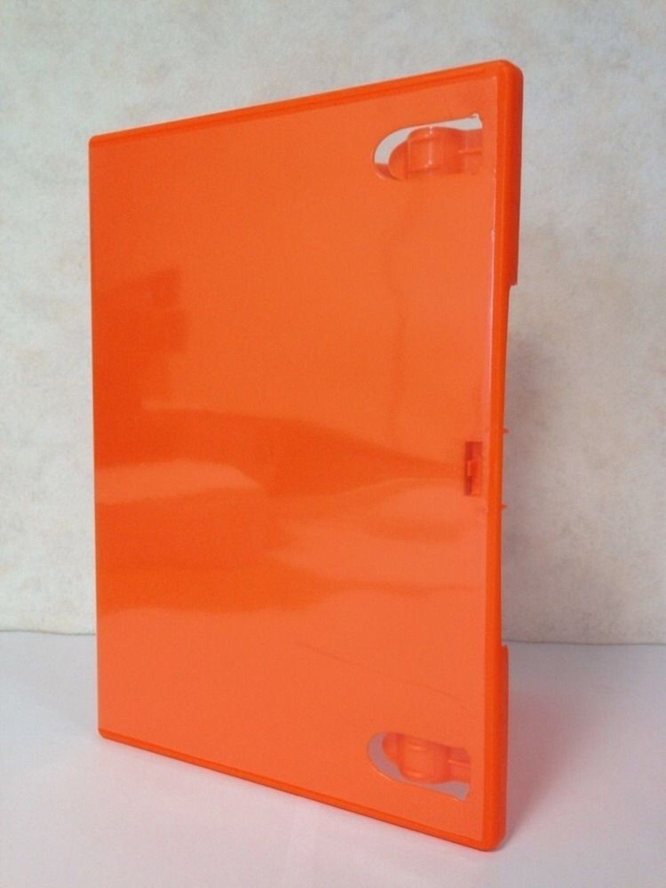 Single Standard Orange DVD Case 14 mm Spine Empty Replacement Amaray Cover