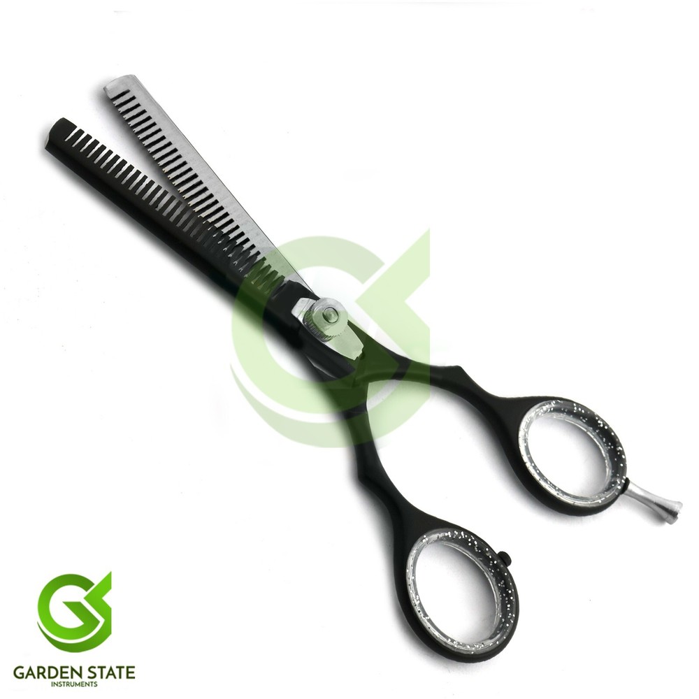 6'' Double Edge Thinning Haircut Scissors Finger Rest Barber Texturizing Shear