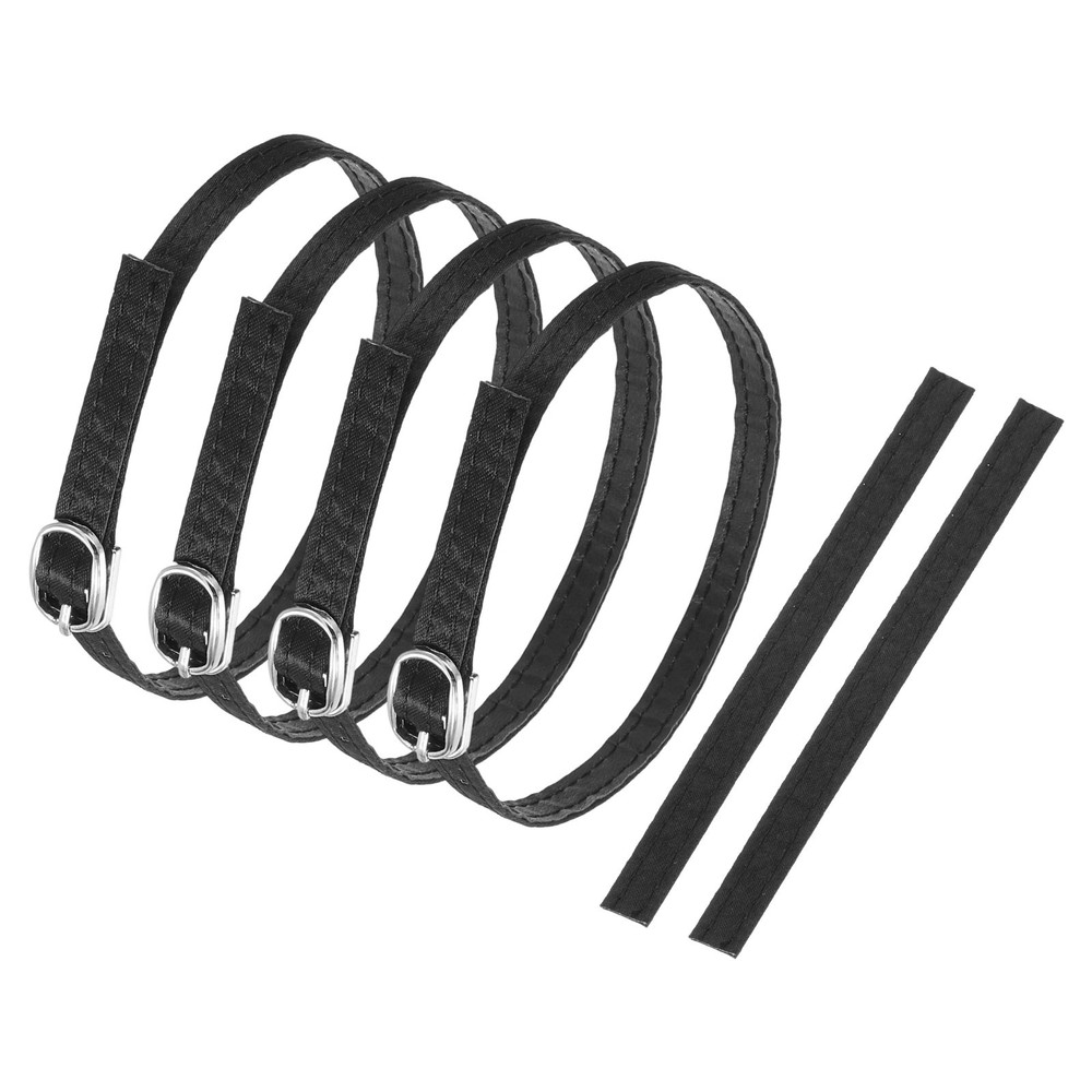 2 Pair Replacement Ankle Strap for Heels Shoe Bands, Silk Black