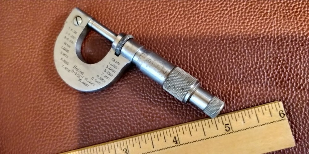 Vintage Helios Outside Micrometer 0-1/2" Range MINI