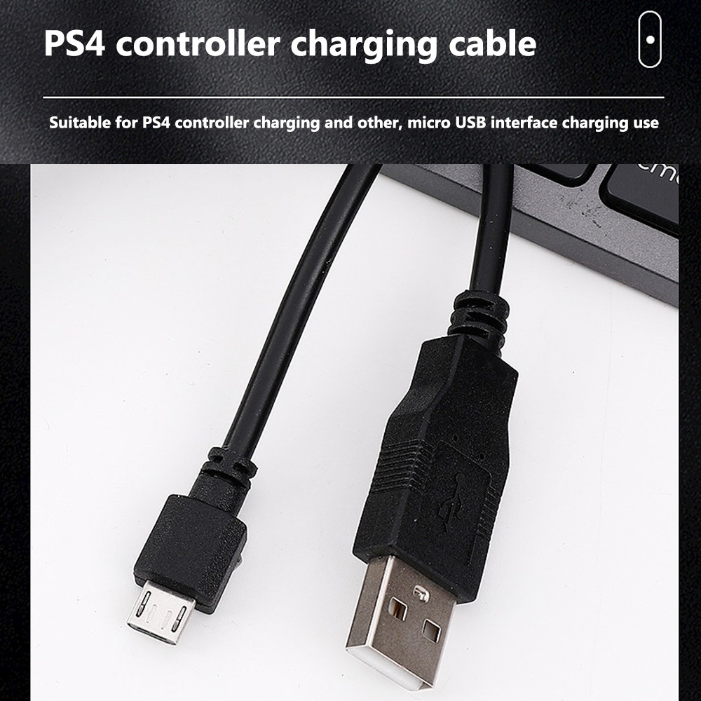 2Pcs Charging Cable For Sony PS4 Wireless Controller USB FAST Charger Cord