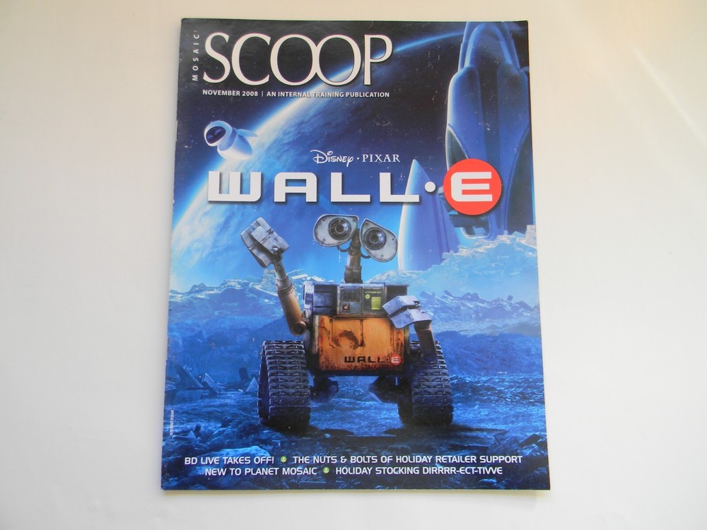 Wall-E Disney Scoop Mosaic Internal Training Publication 8 Pg VG++ Glossy