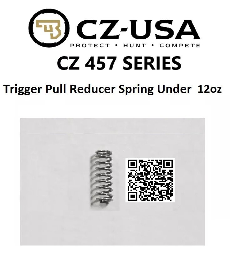 CZ 457 Series Rifles, Trigger Pull Reducer Spring 12oz+
