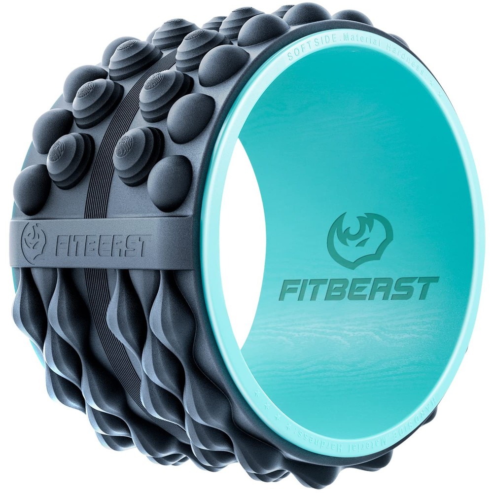 FitBeast Back Roller, Wheel Foam Roller - Targeted Muscle 12'', Blue