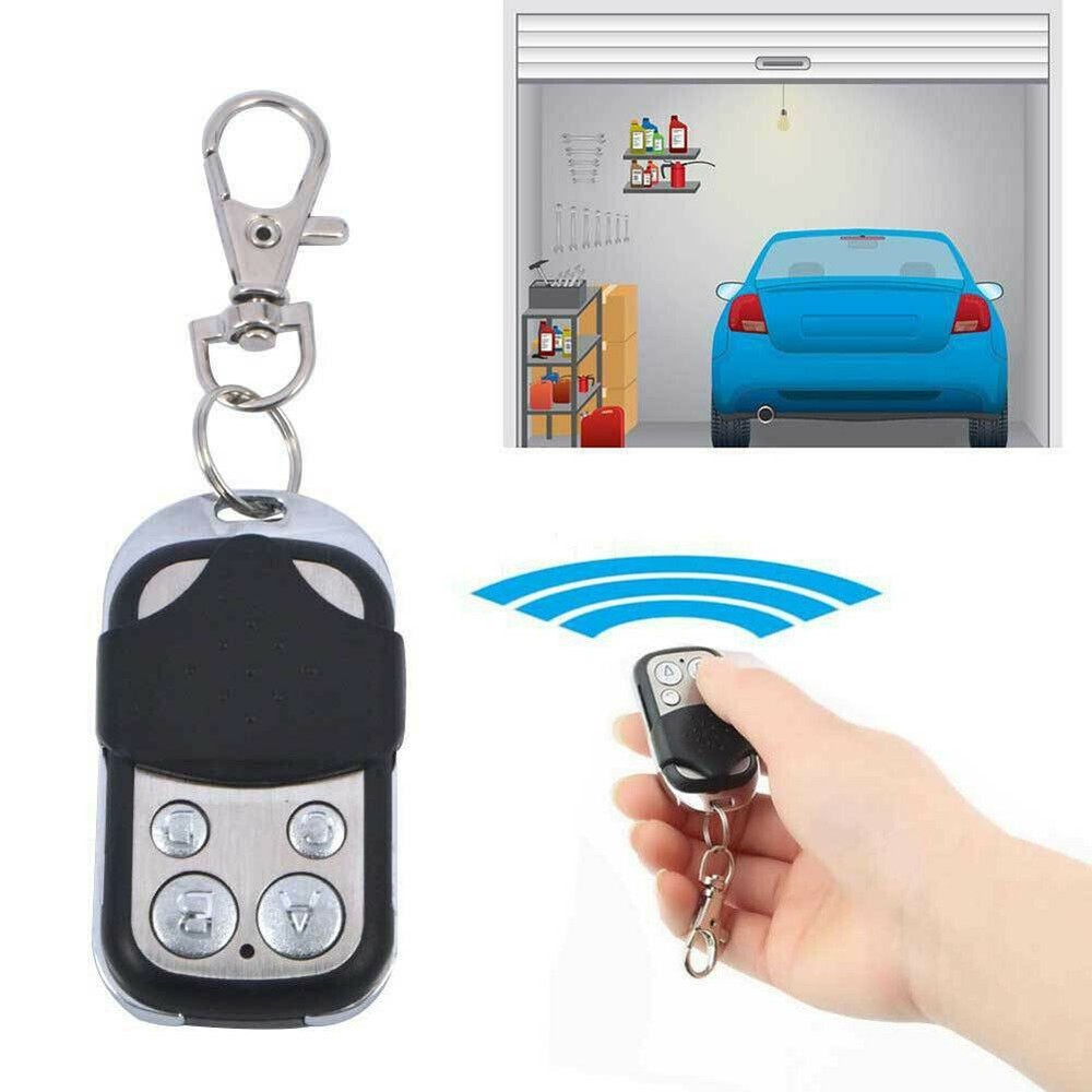 2Pcs Universal Fixed Code 4 Button Gate Garage Opener Remote Control 433 MHz