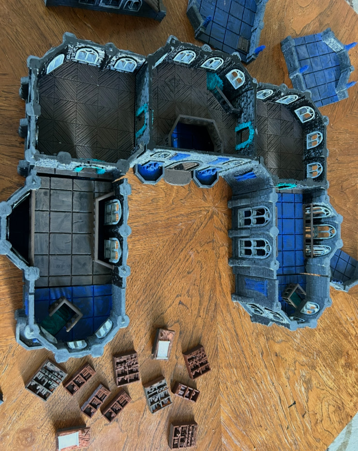 DrakenStone Great Library, 3D printed 28mm terrain for tabletop RPGs