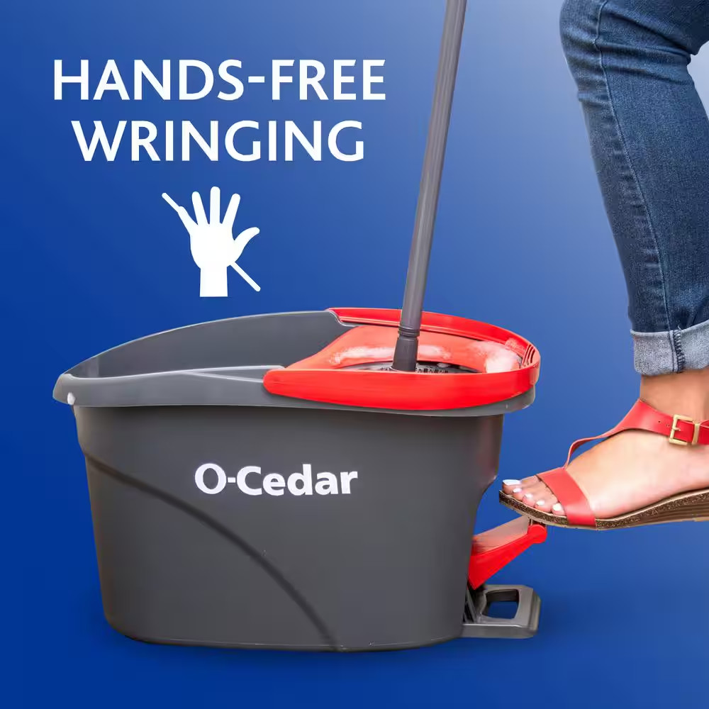 Easywring Spin Mop and Bucket System 2 Extra Machine Washable Mop Head Replaceme