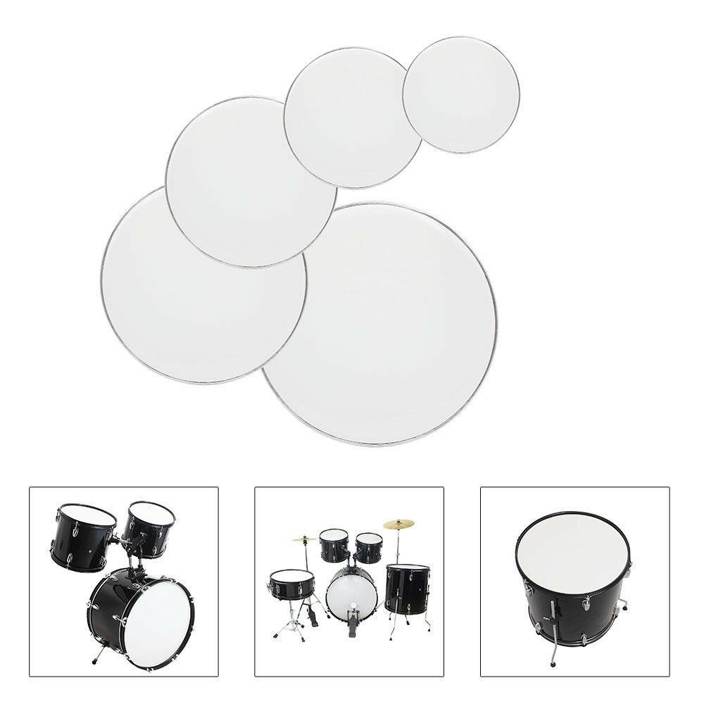White PET Drum Head PrePack 22", 16", 14", 13", 12" Durable