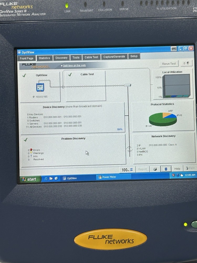 Fluke Network Optiview Series II Integrated Network Analyzer Excellent Condition