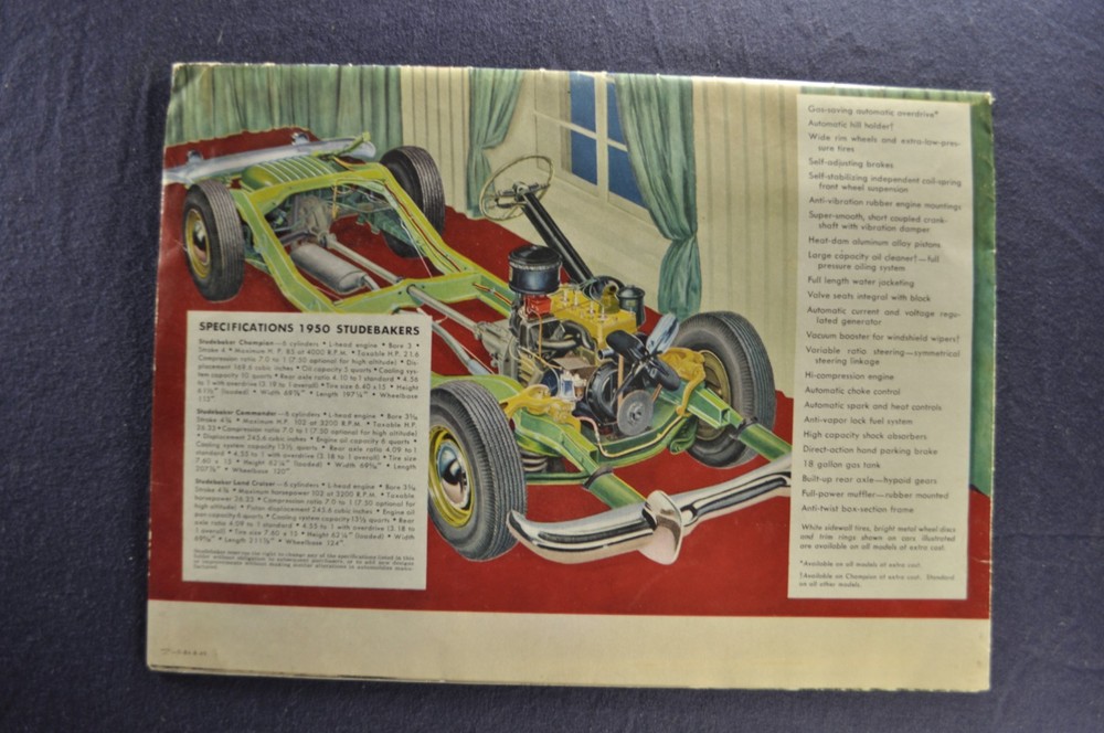 1950 Studebaker Brochure Commander Champion Land Cruiser Original 50