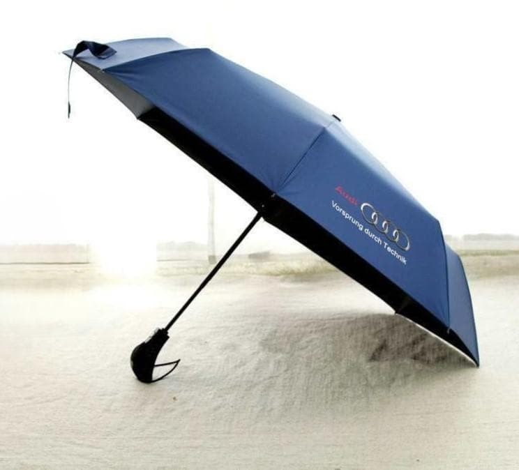 AUDI Navy Folding Umbrella, Four Rings new