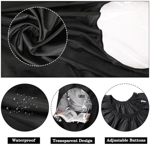 Professional Barber Cape with See-Through Window Waterproof Salon Cape