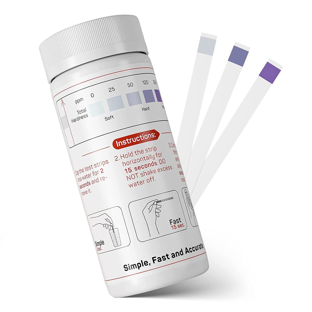 Professional Water Hardness Test Kit -Includes Water Hardness and Softener Guide