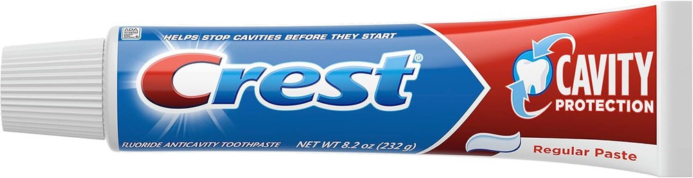Crest Fluoride Cavity Protection Toothpaste, Regular Past, 8.20oz (3 Pack)