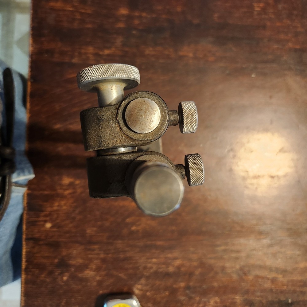 STARRETT 659 HEAVY DUTY MAGNETIC BASE INDICATOR HOLDER POST ASSEMBLY W INDICATOR