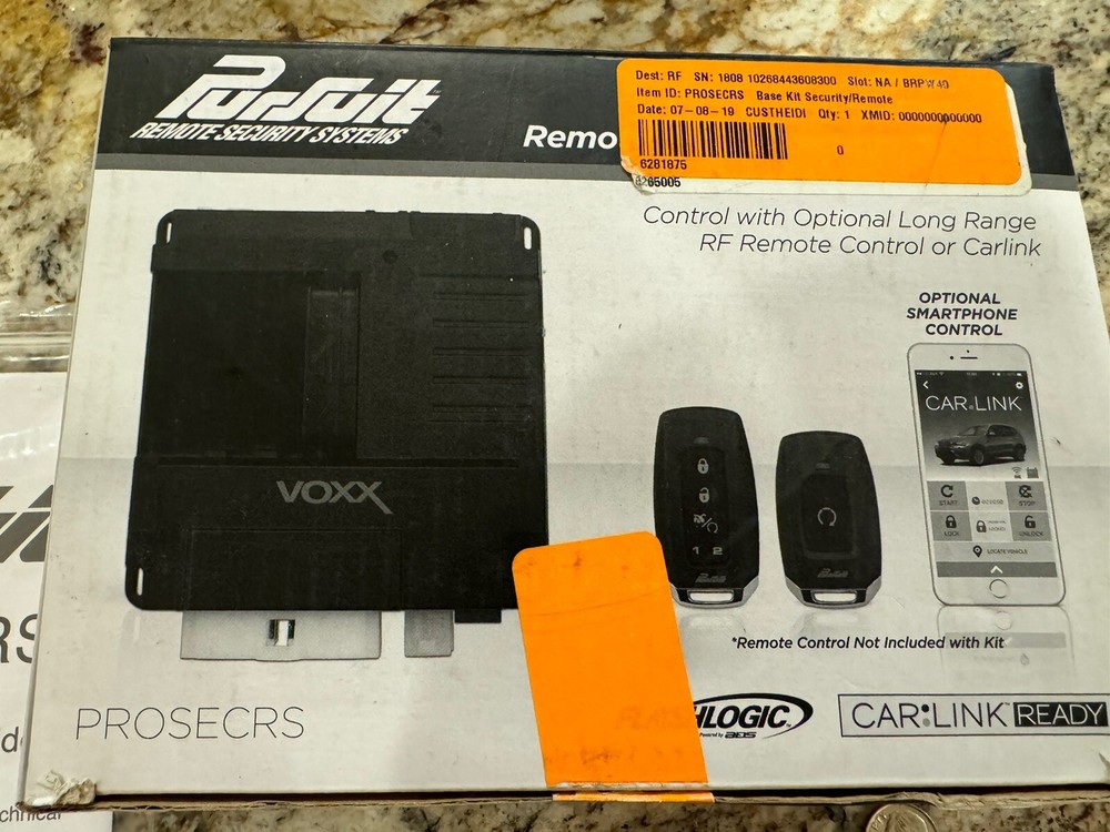 Pursuit Prosecrs Security System  Remote Start Keyless Entry Use w/carlink