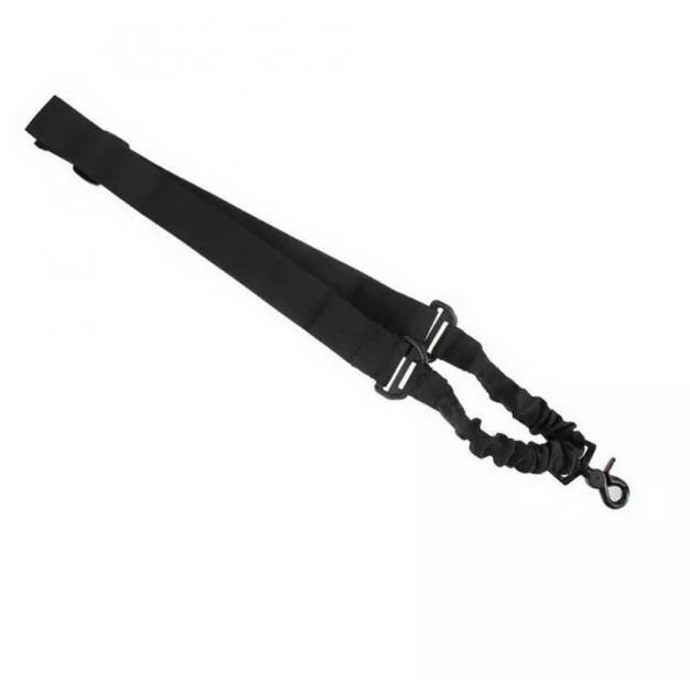 Tactical Single Point Adjustable Bungee Rifle Gun Sling System Black Strap Hunt