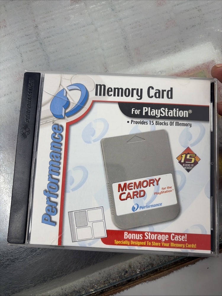 Performance Sony PlayStation 1 PS1 Memory Card + Case Holder