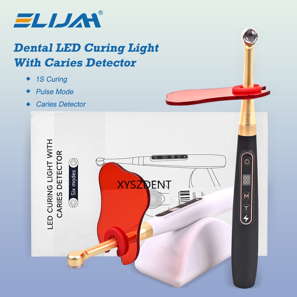 1 Sec Dental LED Curing Lamp Wireless Curing Light Caries Detection 360°Rotating