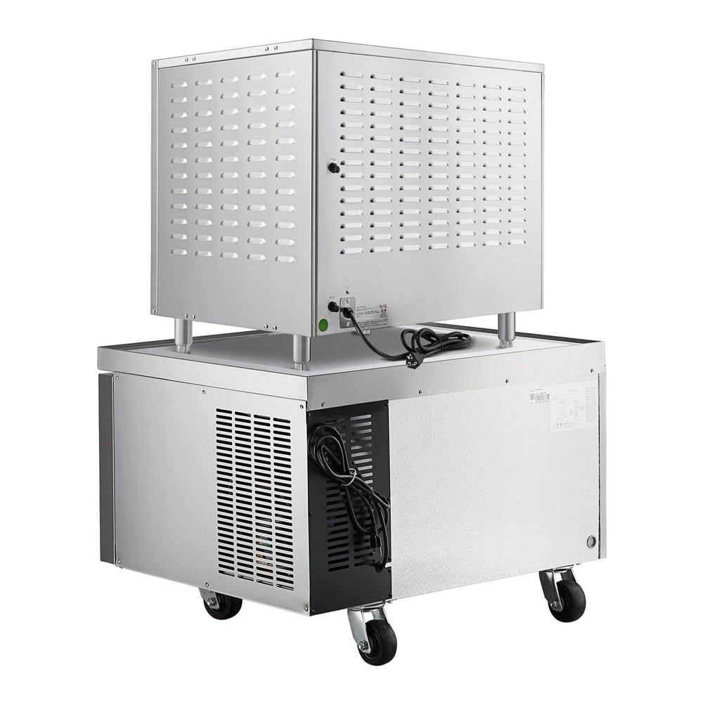Double Deck Countertop Pizza / Bakery Oven, 2 Chambers, 36" Refrigerated Base