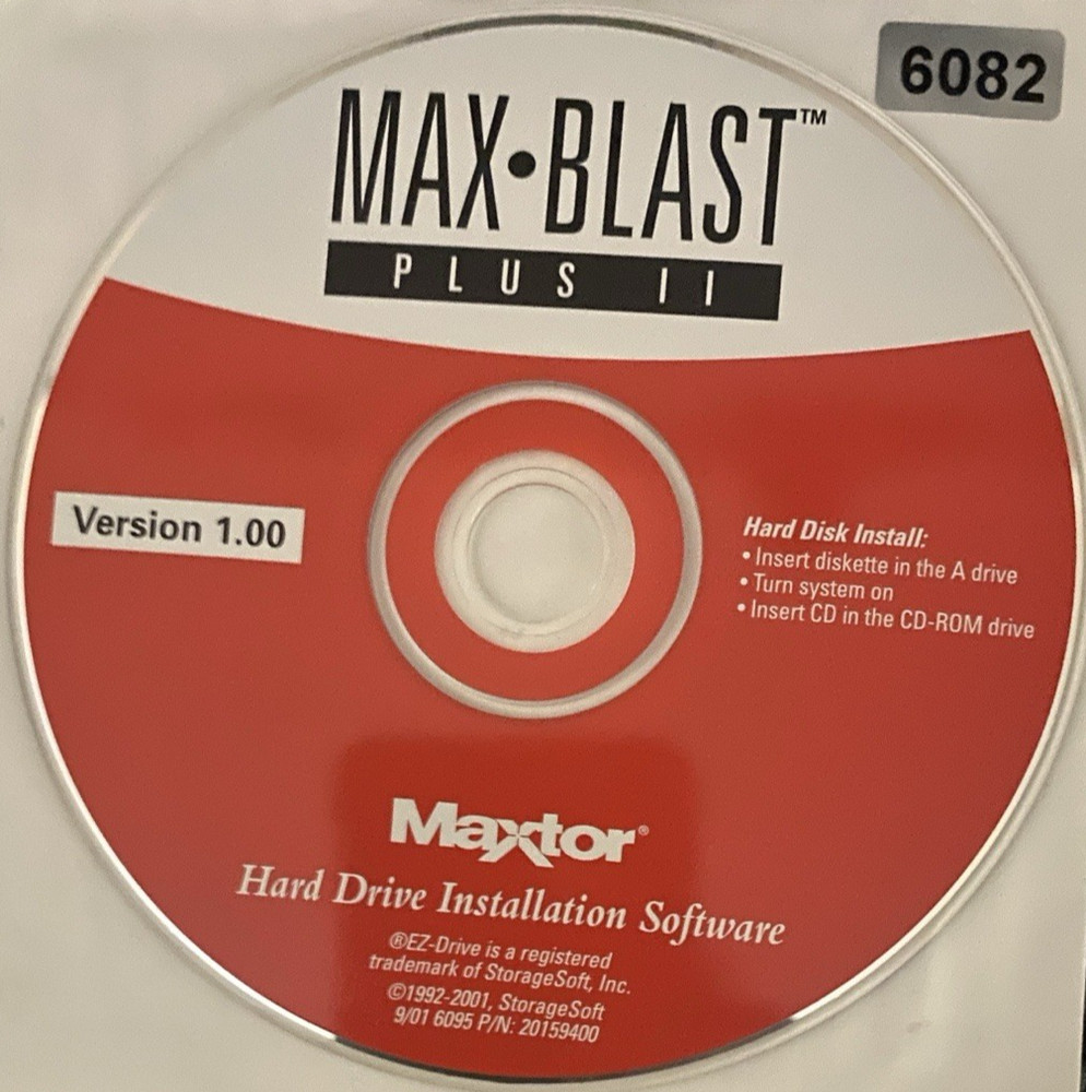 VINTAGE SOFTWARE | MAX-BLAST PLUS II v1.00 | HARD DRIVE INSTALLATION MEDIA