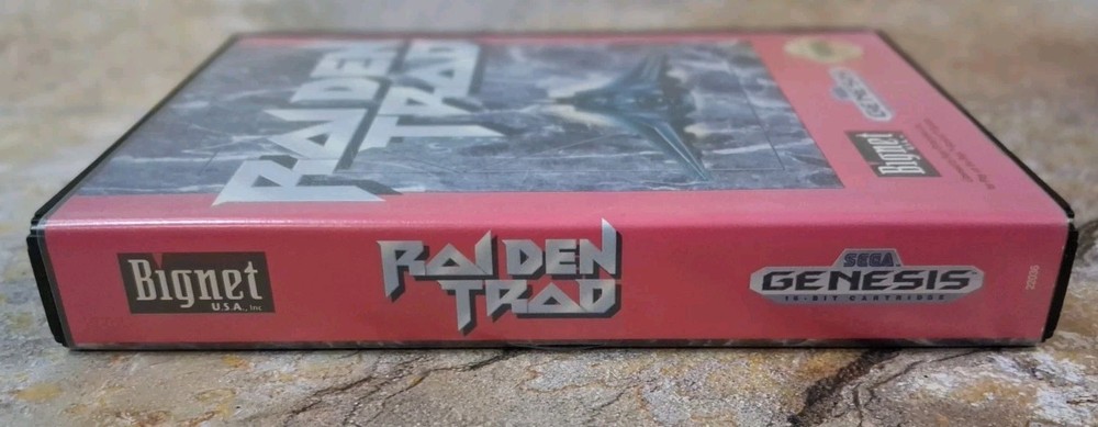 Raiden Trad Case (Bignet Cover) - Sega Genesis **EXCELLENT, SEE DESC**