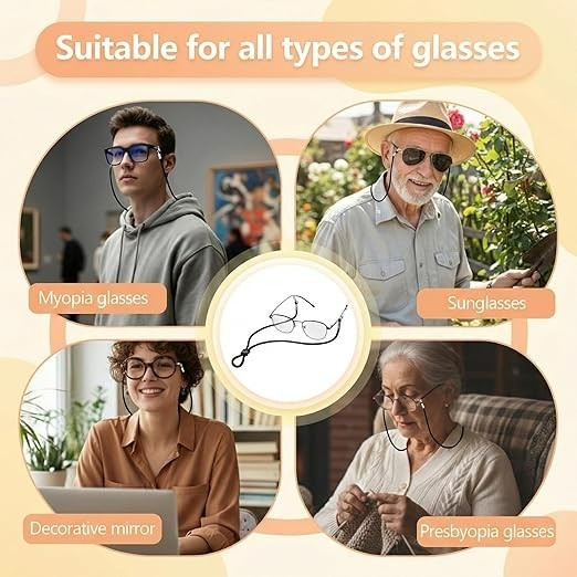 🕶️ 4PCS Adjustable Eyeglasses Strap – Secure & Comfortable Fit