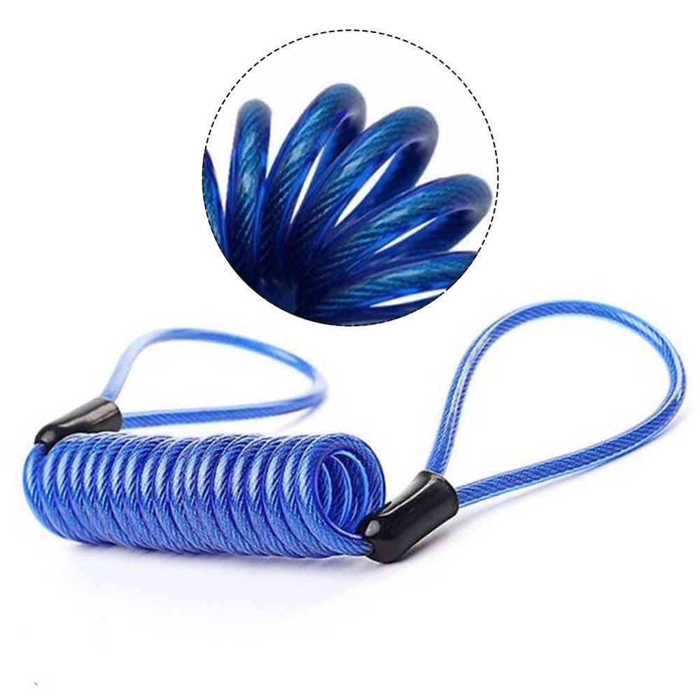 1pcs Disc Lock Reminder Cable Helmet Motorcycle Disc Brake Lock 120cm Cable Coil